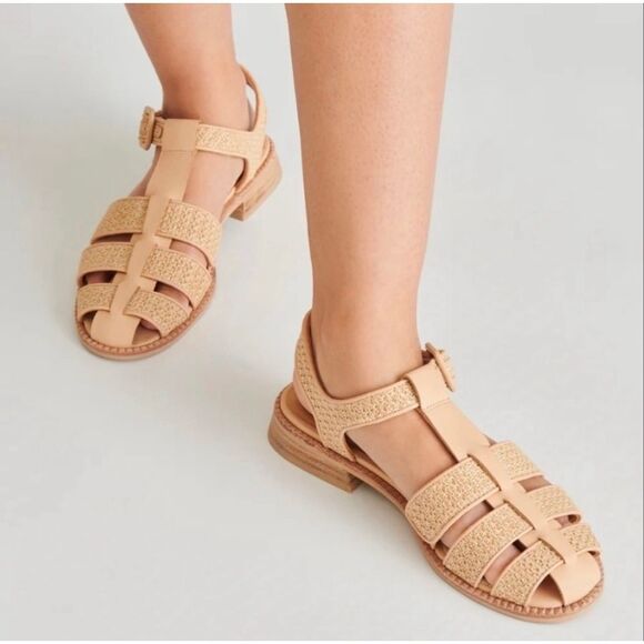 Dolce Vita Tan Woven Leather Fisherman Sandals 7.5. EUC - Picture 2 of 9